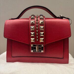 Valentino Adrienne Leather Crossbody Bag, Poppy Red